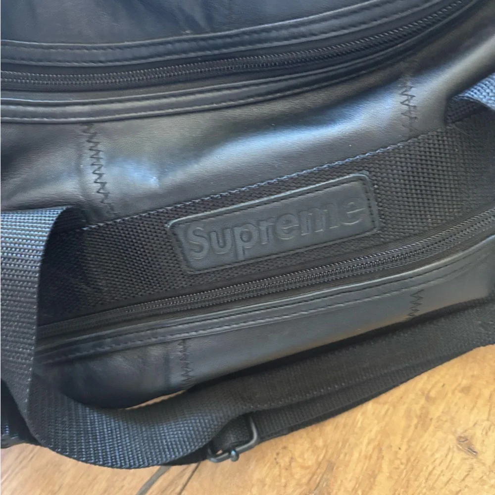 Supreme Black Duffel Bag for Men